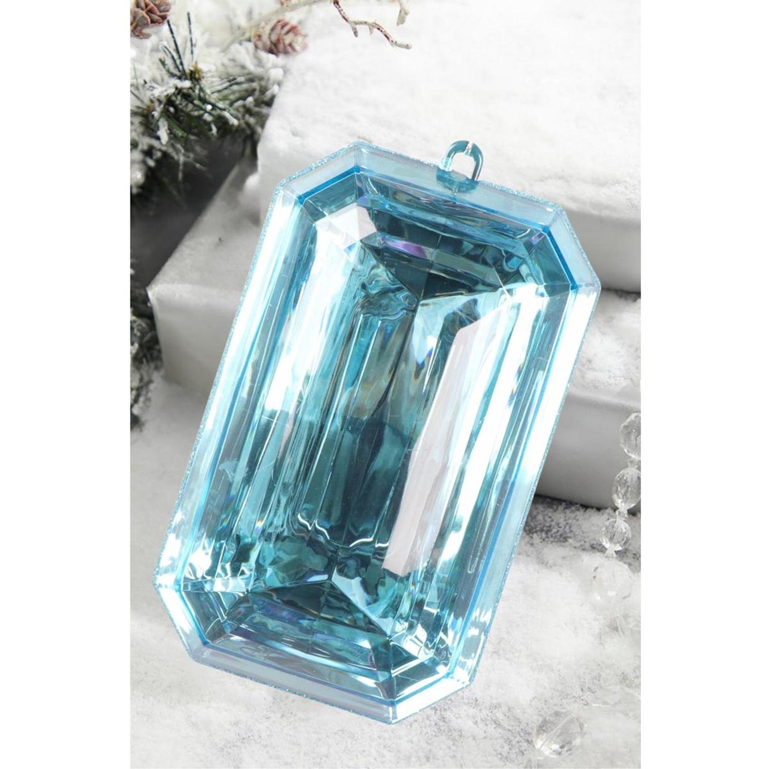 Shop For 8" Acrylic Rectangle Jewel Ornament: Light Blue