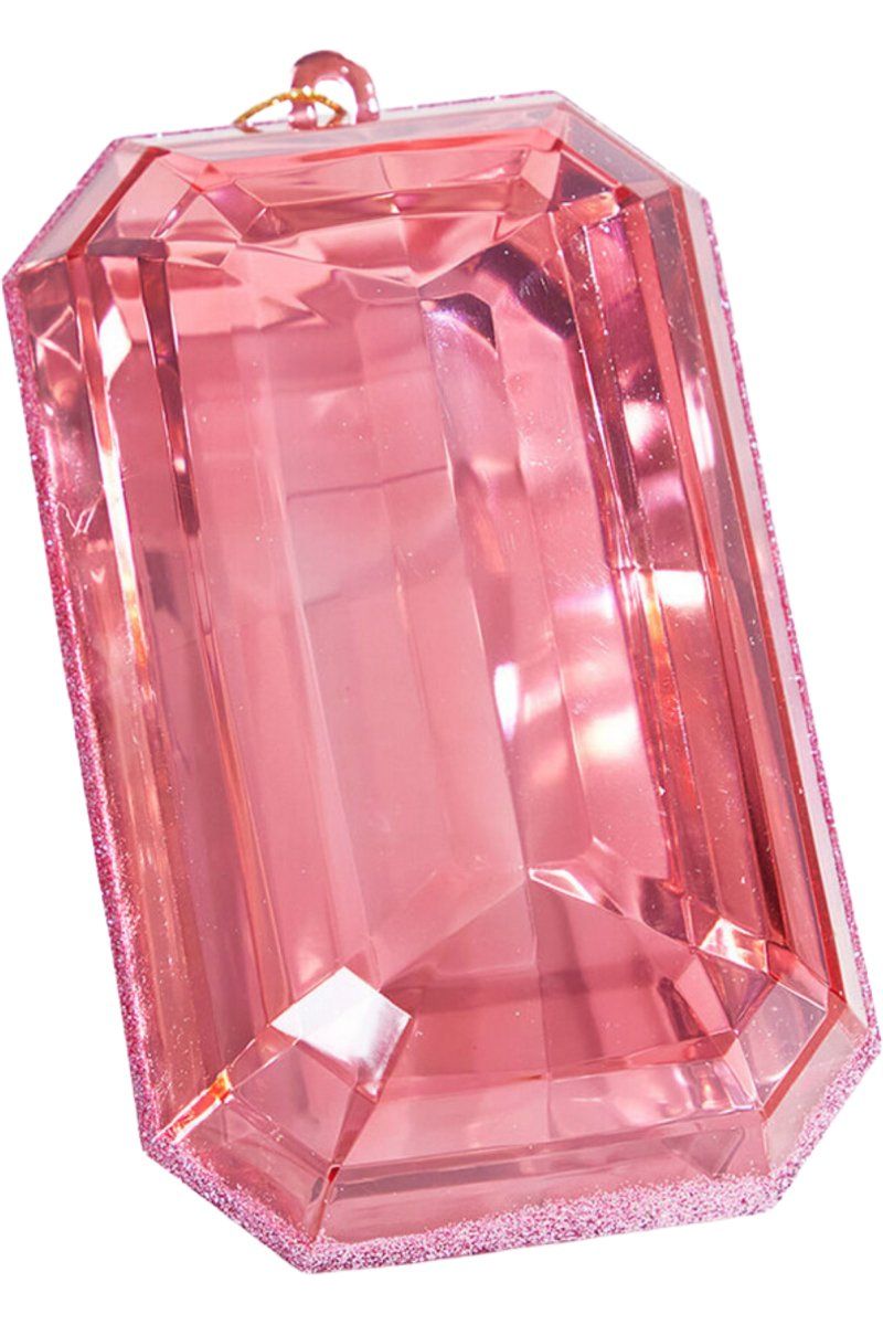 Shop For 8" Acrylic Rectangle Jewel Ornament: Light Pink at Michelle's aDOORable Creations