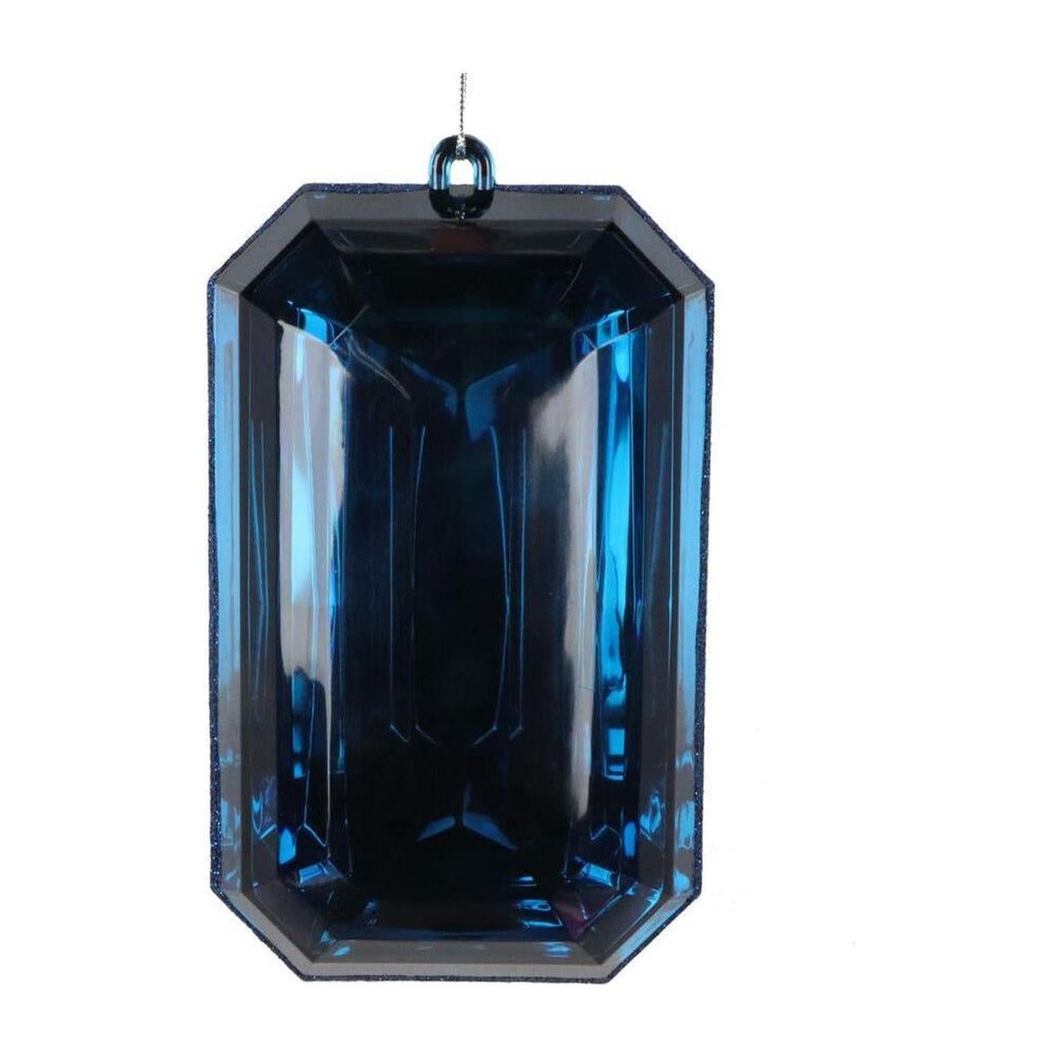 Shop For 8" Acrylic Rectangle Jewel Ornament: Midnight Blue (Set of 2)