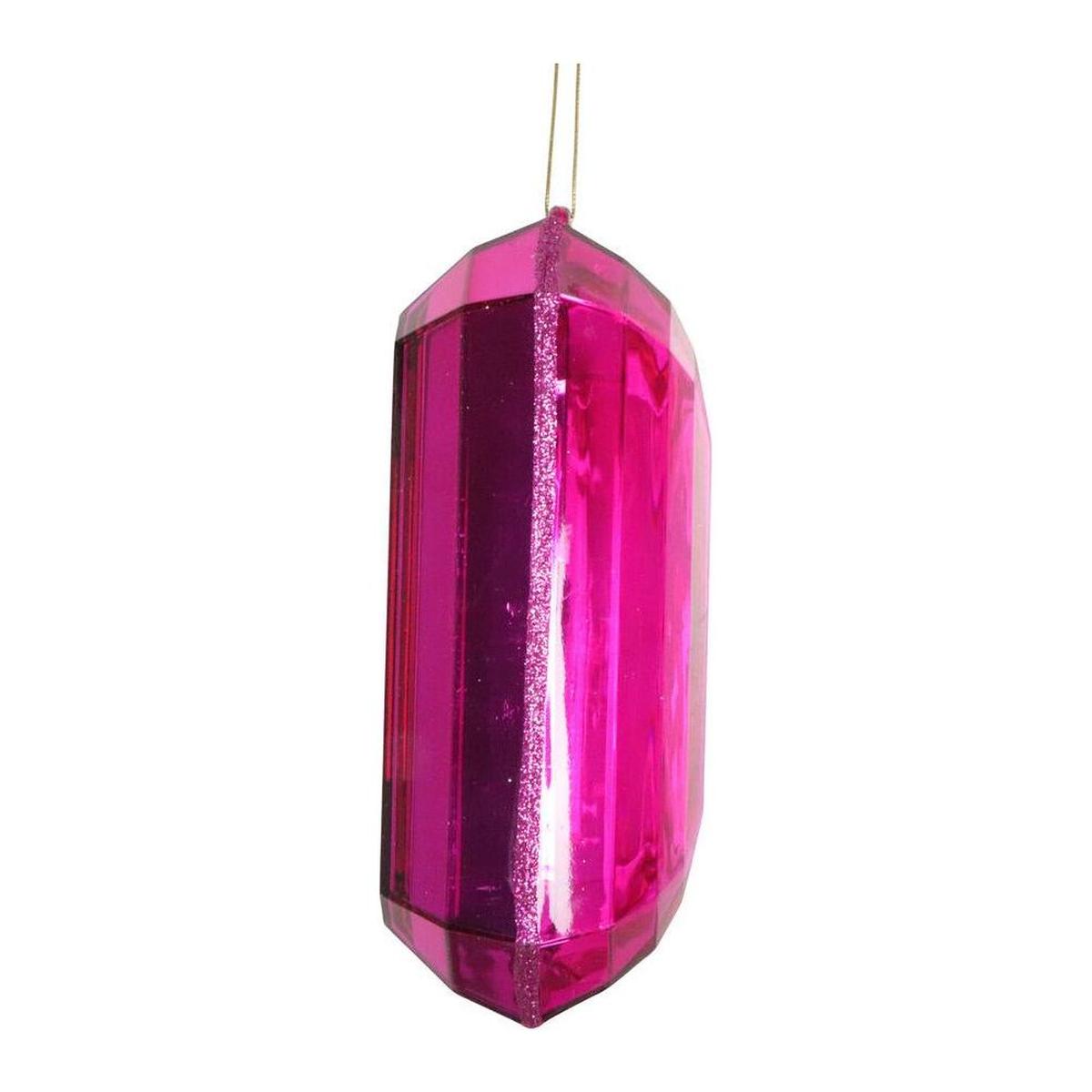 Shop For 8" Acrylic Rectangle Jewel Ornament: Pink (Set of 2)