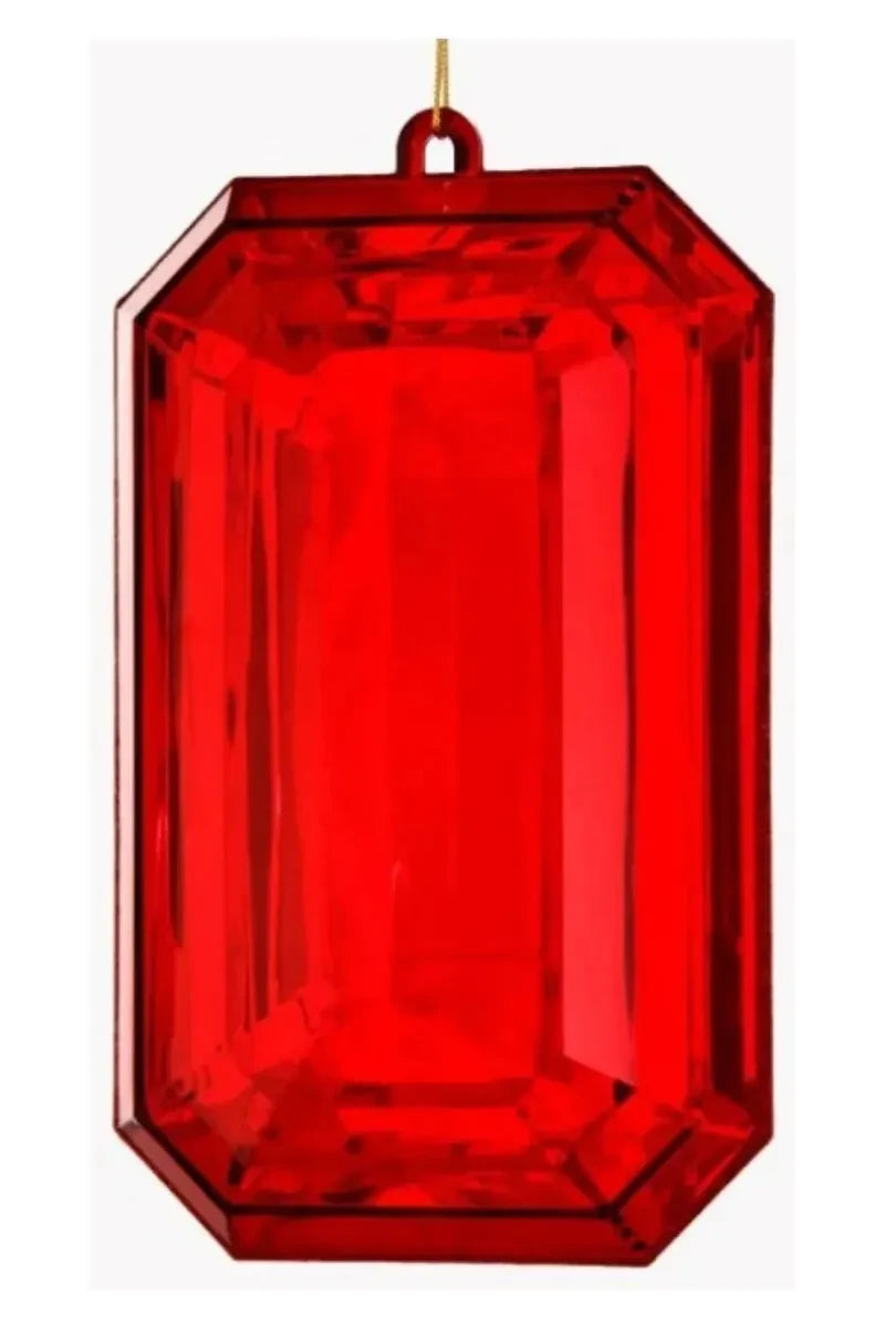 Shop For 8" Acrylic Rectangle Jewel Ornament: Red at Michelle's aDOORable Creations