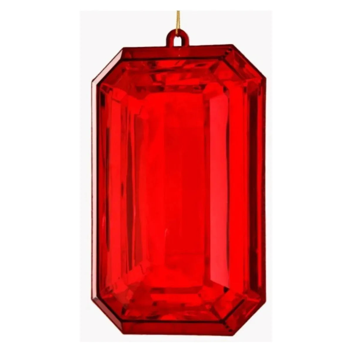 Shop For 8" Acrylic Rectangle Jewel Ornament: Red at Michelle's aDOORable Creations