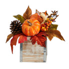 Shop For 8” Fall Pumpkin, Gourd, Berries Arrangement
