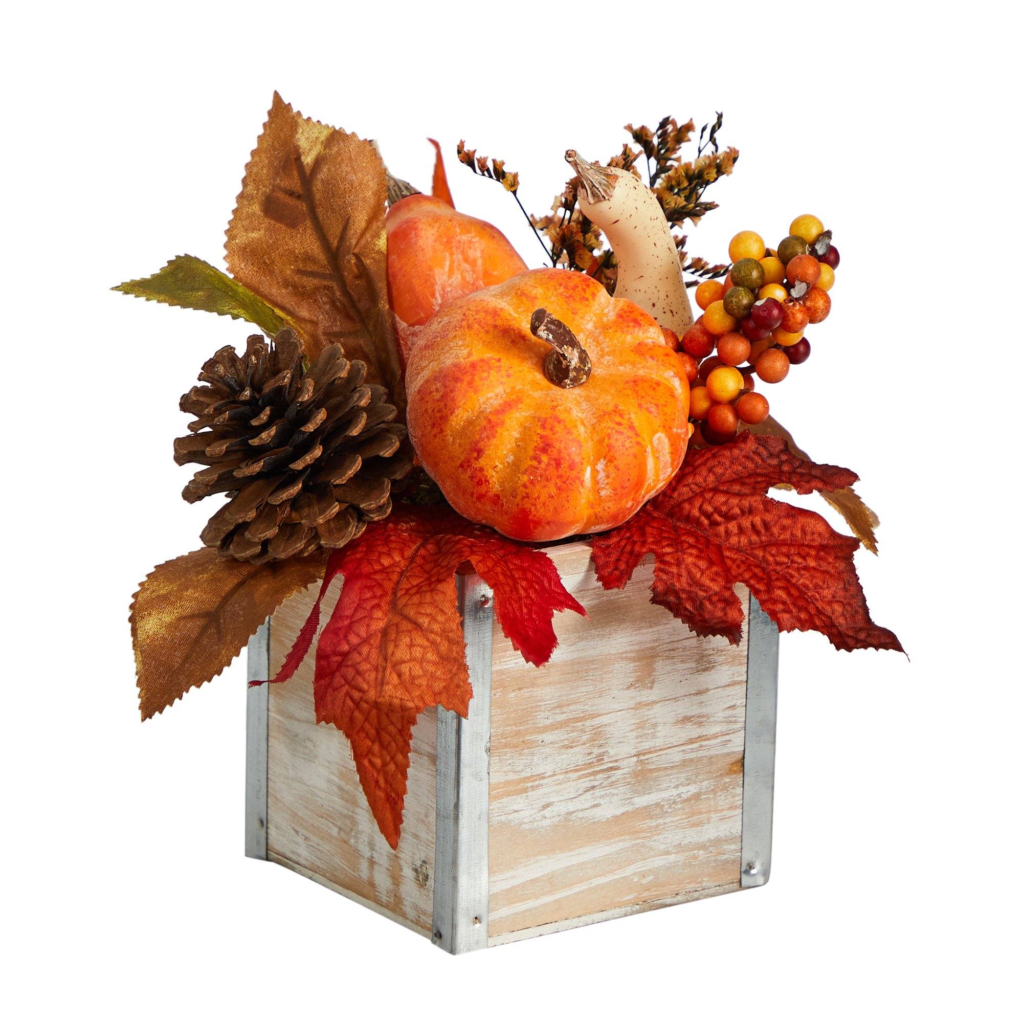 Shop For 8” Fall Pumpkin, Gourd, Berries Arrangement