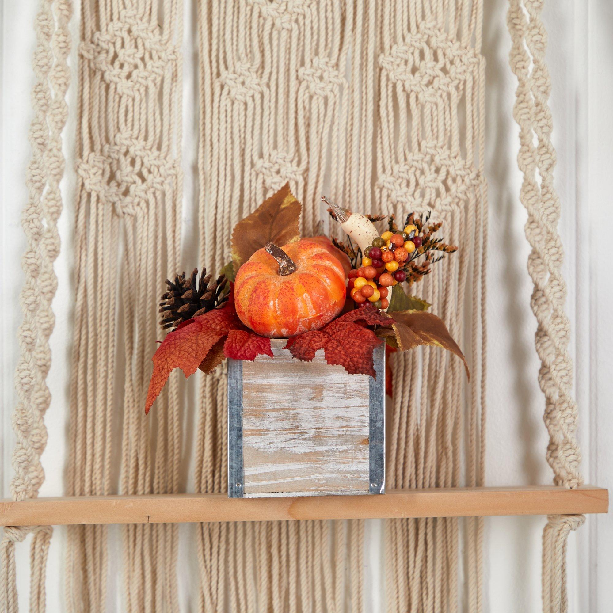 Shop For 8” Fall Pumpkin, Gourd, Berries Arrangement