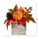 Shop For 8” Fall Pumpkin, Gourd, Berries Arrangement