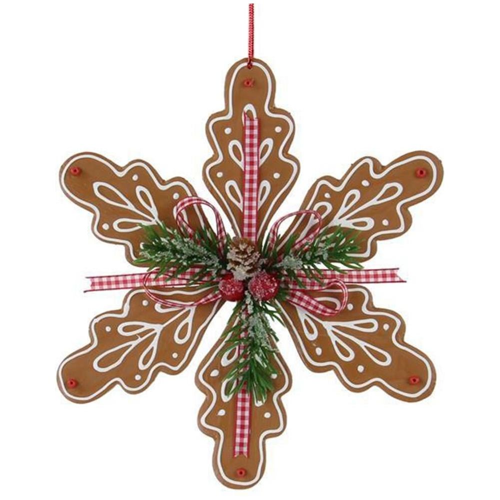 Shop For 8" Gingerbread Snowflake Ornament