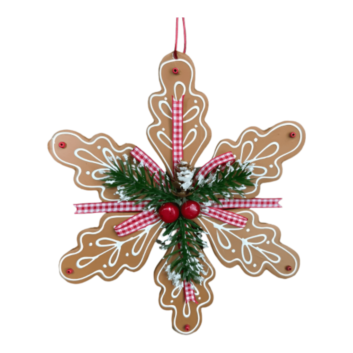 Shop For 8" Gingerbread Snowflake Ornament