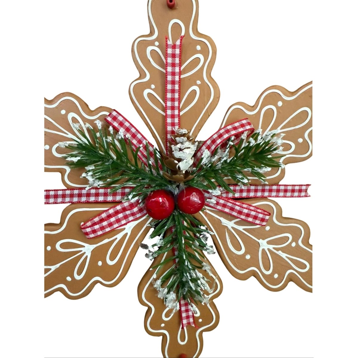 Shop For 8" Gingerbread Snowflake Ornament