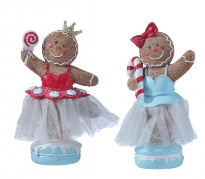 Shop For 8 inch Resin Gingerbread Ballerina Dancers (Set of 2)