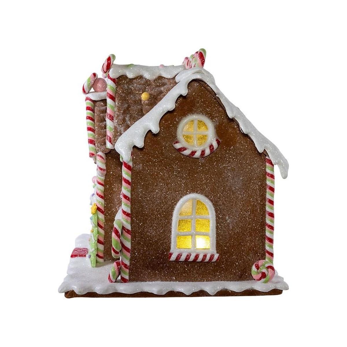 Shop For 8" LED Lighted Gingerbread Lollipop Shop