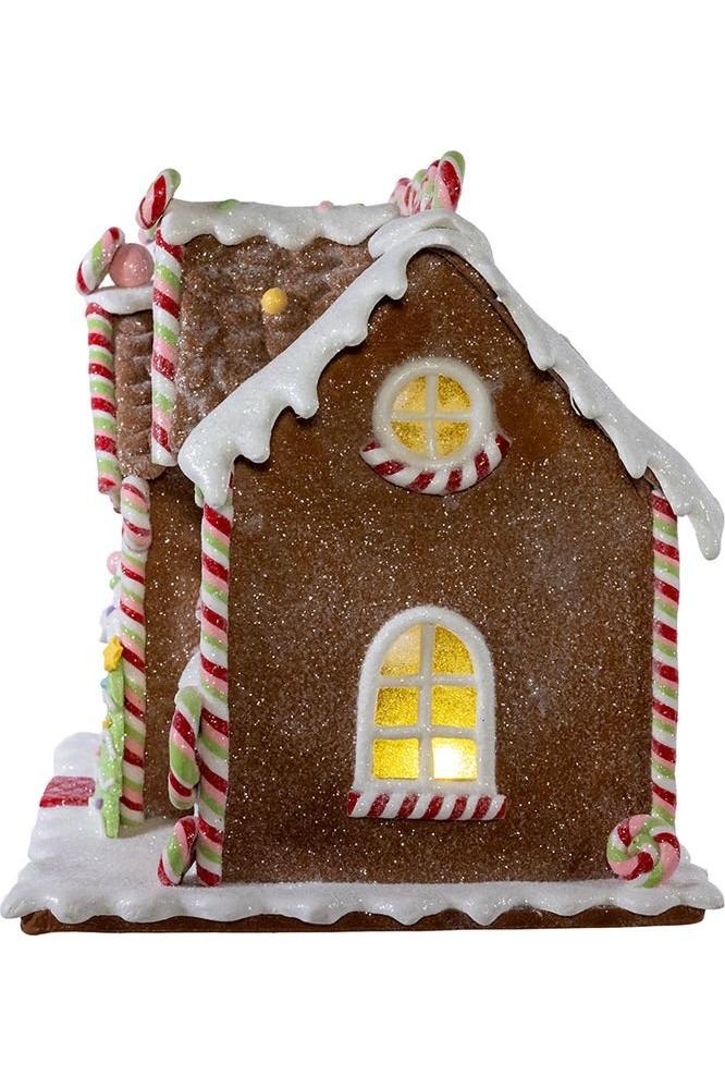 Shop For 8" LED Lighted Gingerbread Lollipop Shop