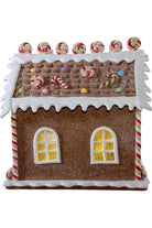 Shop For 8" LED Lighted Gingerbread Lollipop Shop