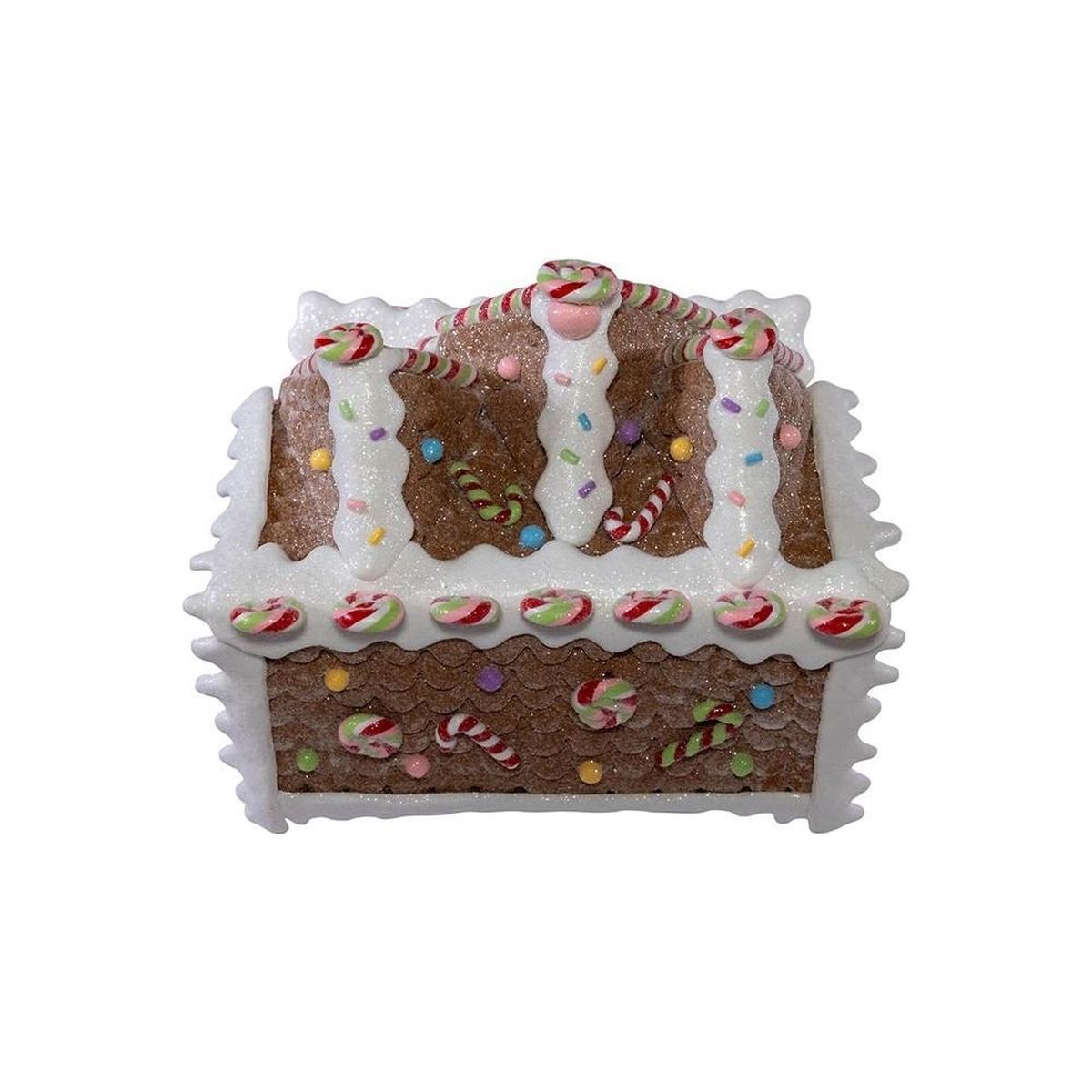 Shop For 8" LED Lighted Gingerbread Lollipop Shop