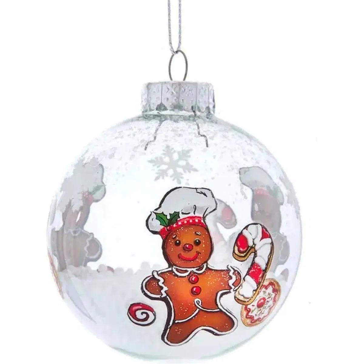 Shop For 80MM Gingerbread, Snowman and Santa Glass Ball Ornaments