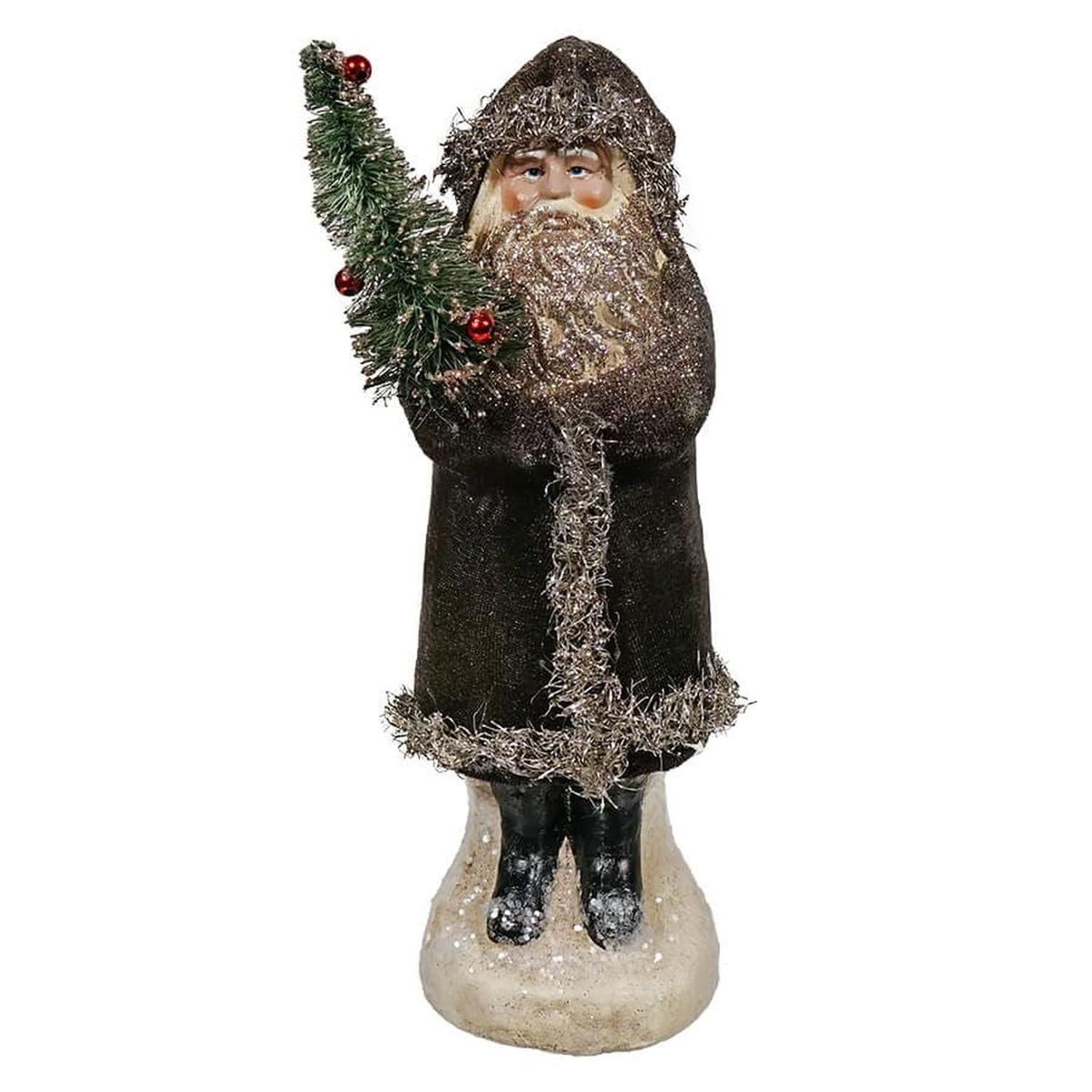 8.25" Velvet Belsnickle Santa Figurine