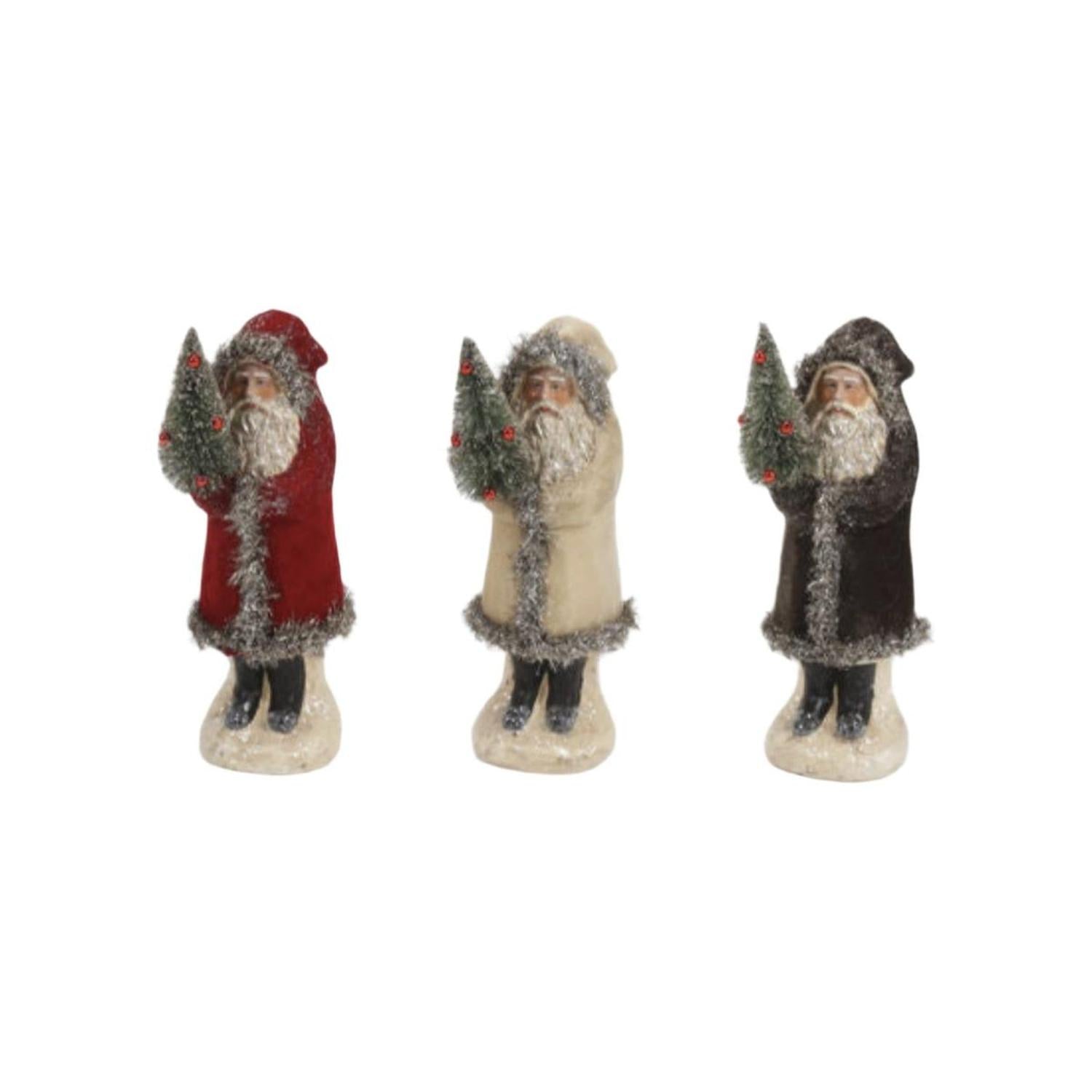 8.25" Velvet Belsnickle Santa Figurine