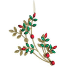 Shop For 8.5" Glitter Wire Jewel Flower Branch Ornament: Red/Green