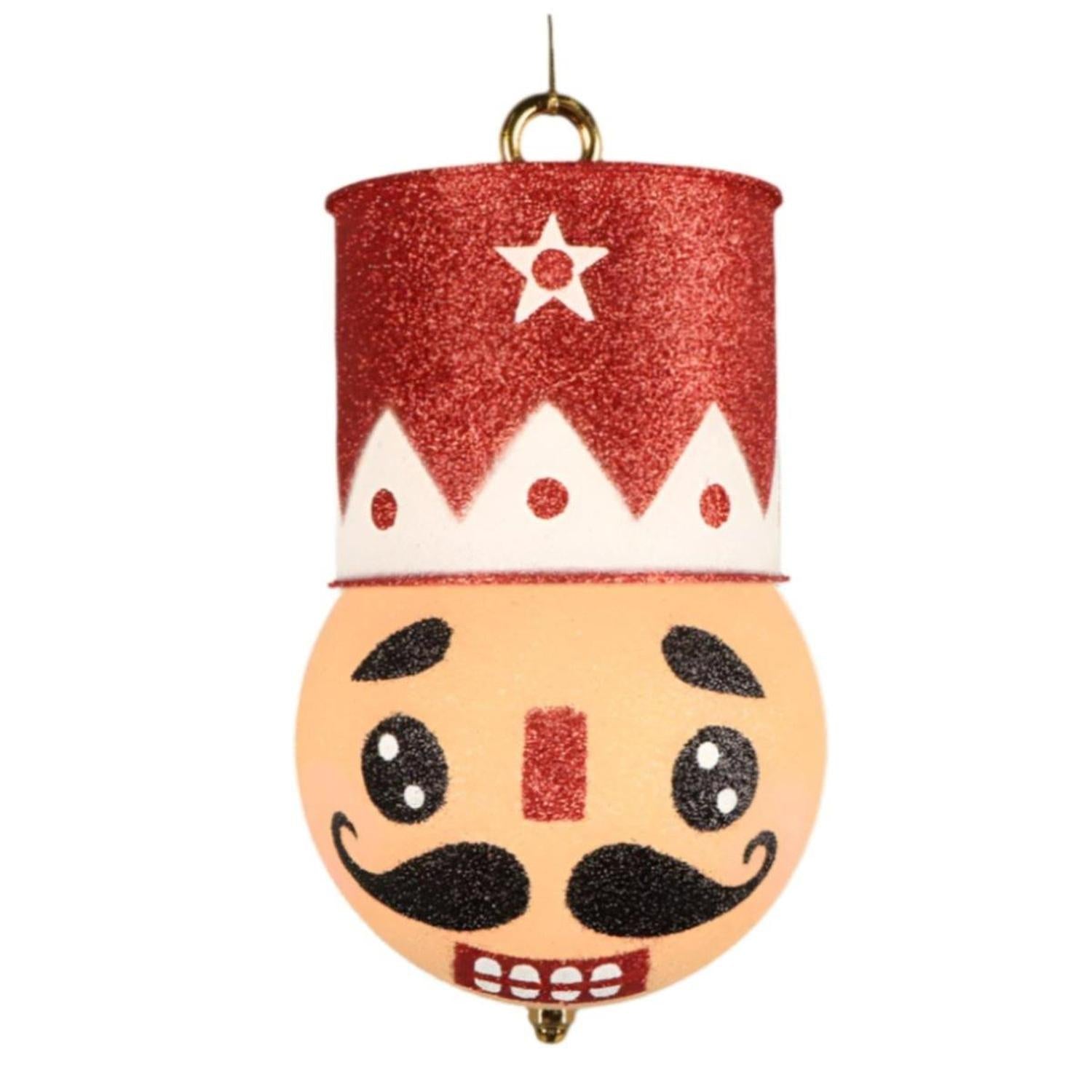 8.5" Holiday Nutcracker Ornament: Red & White