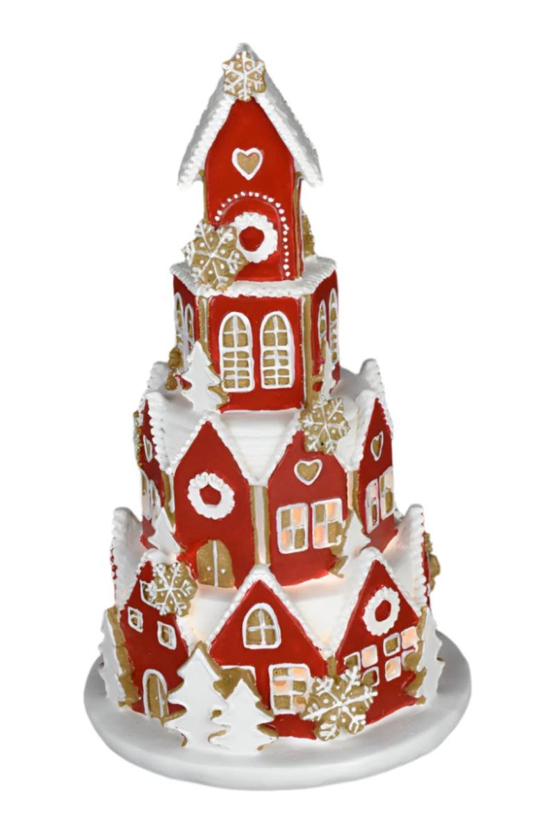 Shop For 8.5" LED Red Gingerbread Village