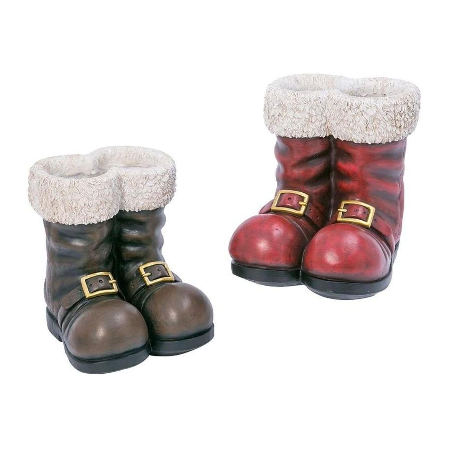 8.5" Magnesium Santa Boots Container