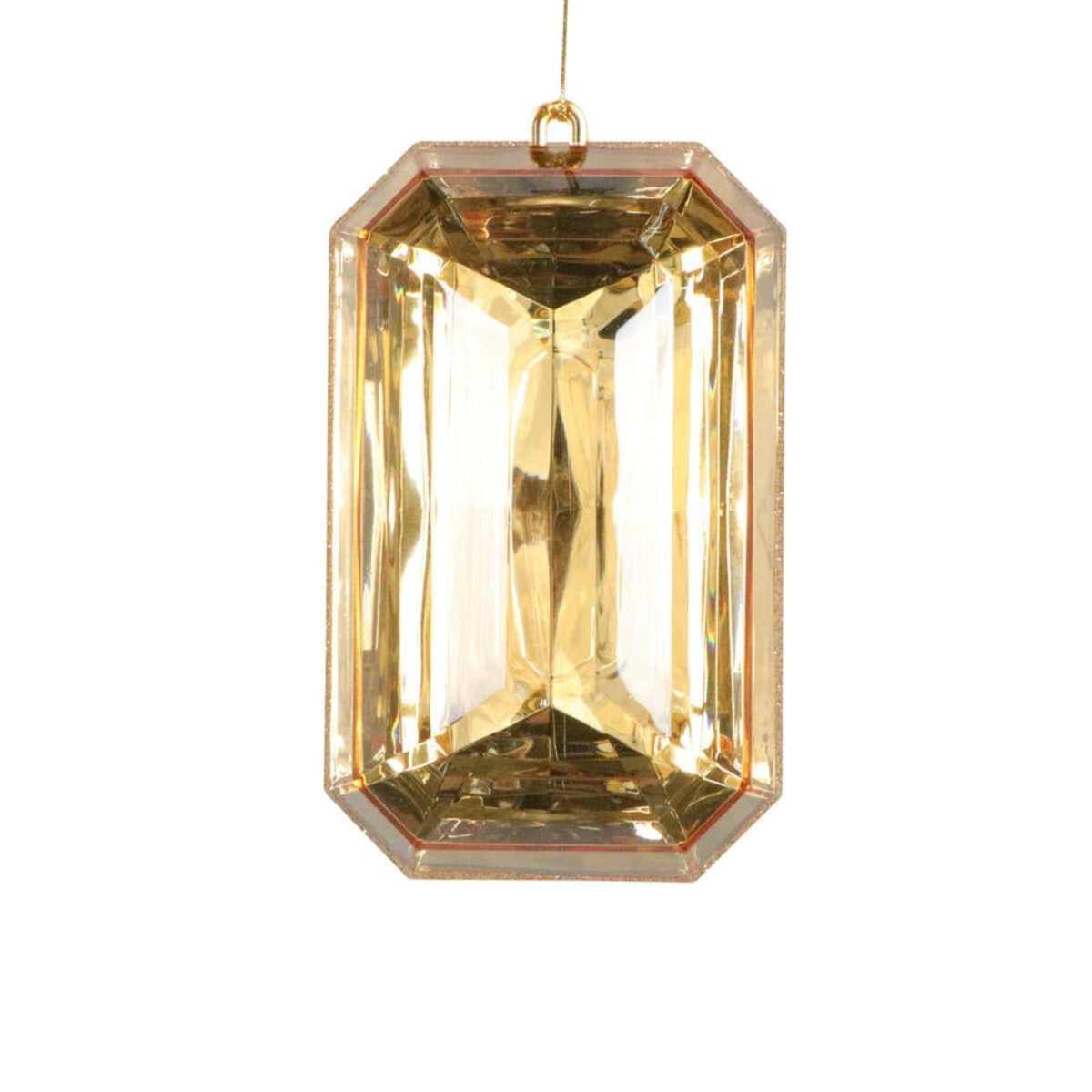 Shop For 8in Acrylic Rectangle Jewel Ornament: Gold