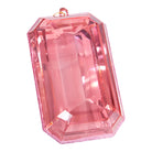 Shop For 9" Acrylic Emerald Cut Precious Gem Ornament: Pink