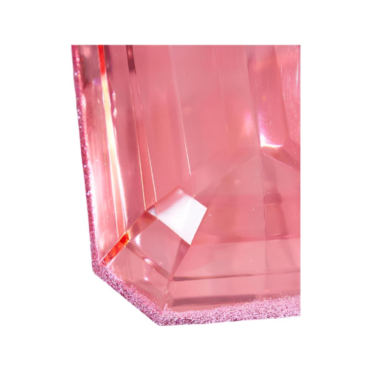 Shop For 9" Acrylic Emerald Cut Precious Gem Ornament: Pink