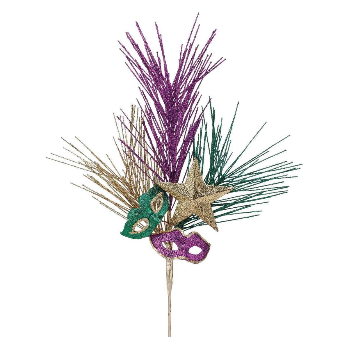 Shop For 9" Glitter Mardi Gras Mask Pick at Michelle's aDOORable Creations