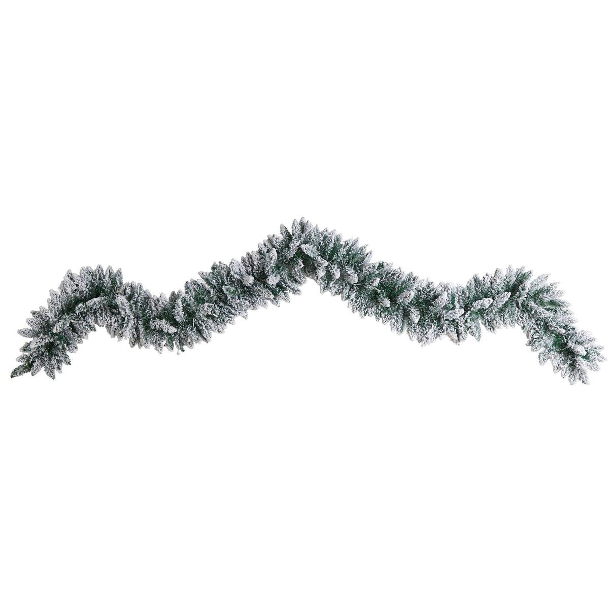 Shop For 9’ LED Flocked Artificial Christmas Garland