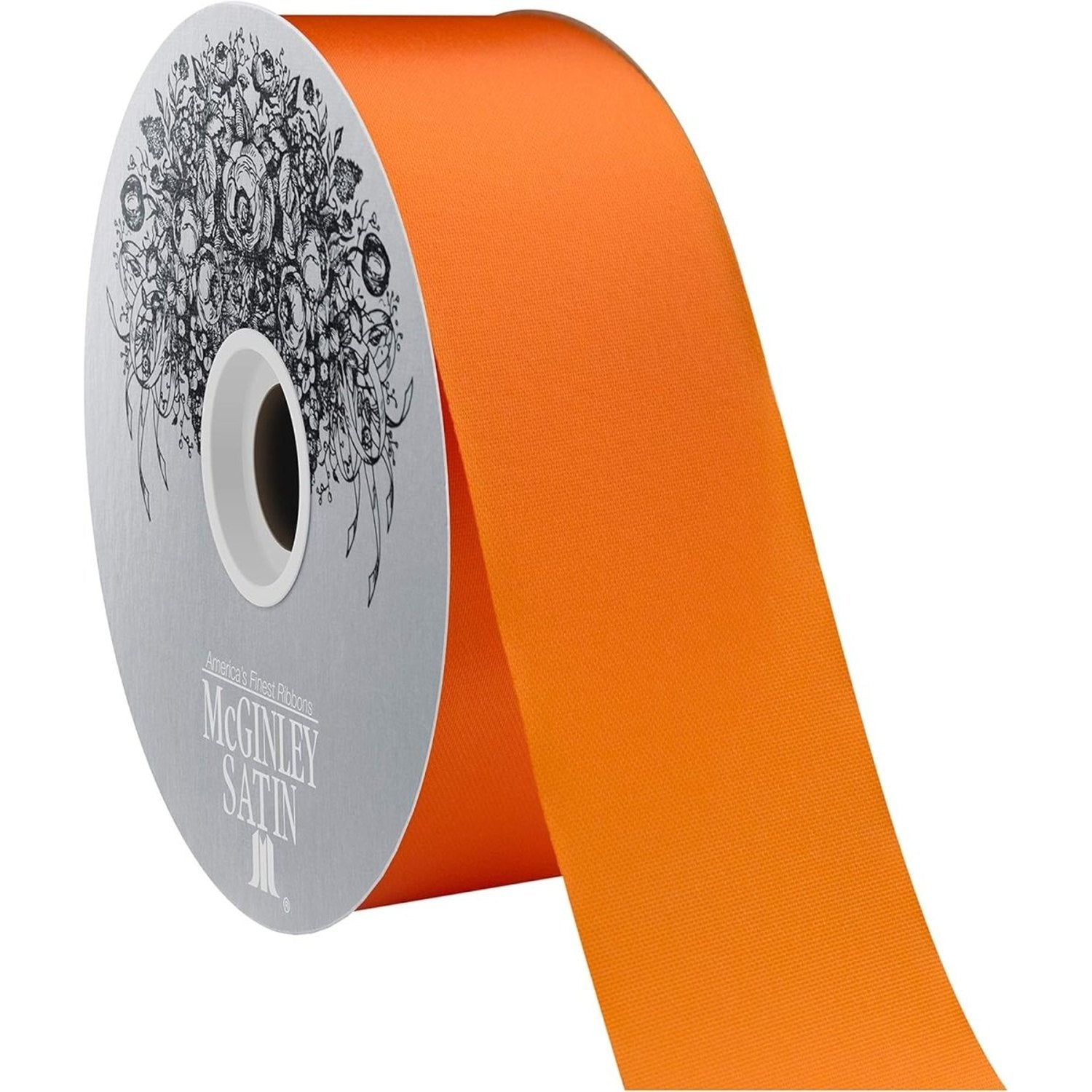 Shop For 9 McGinley Satin Acetate Ribbon Non Wired: Orange (100 Yards)