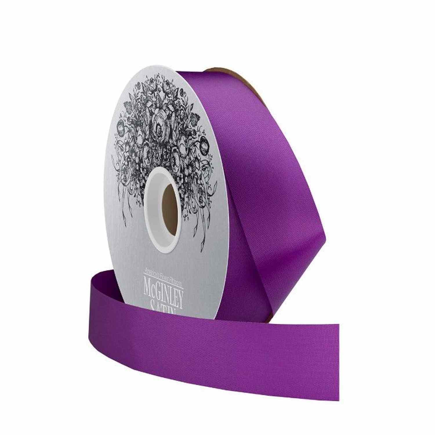 Shop For 9 McGinley Satin Acetate Ribbon Non Wired: Purple (100 Yards)