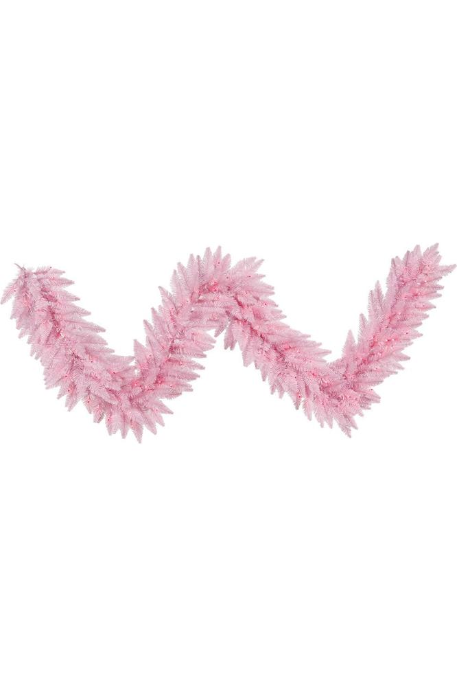 Shop For 9' Pink Fir Holiday Garland, Pink Dura - Lit LED