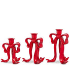 Shop For 9" Red Bow Candlestick Holders, Set of 3