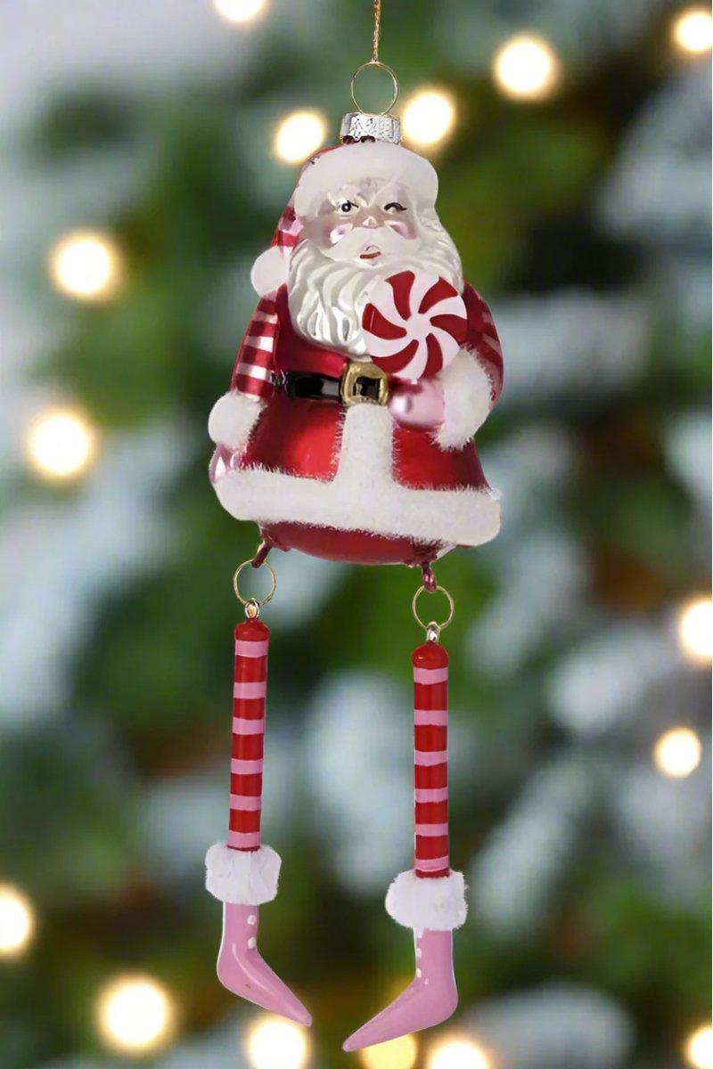 Shop For 9" Santa With Dangling Legs Ornament