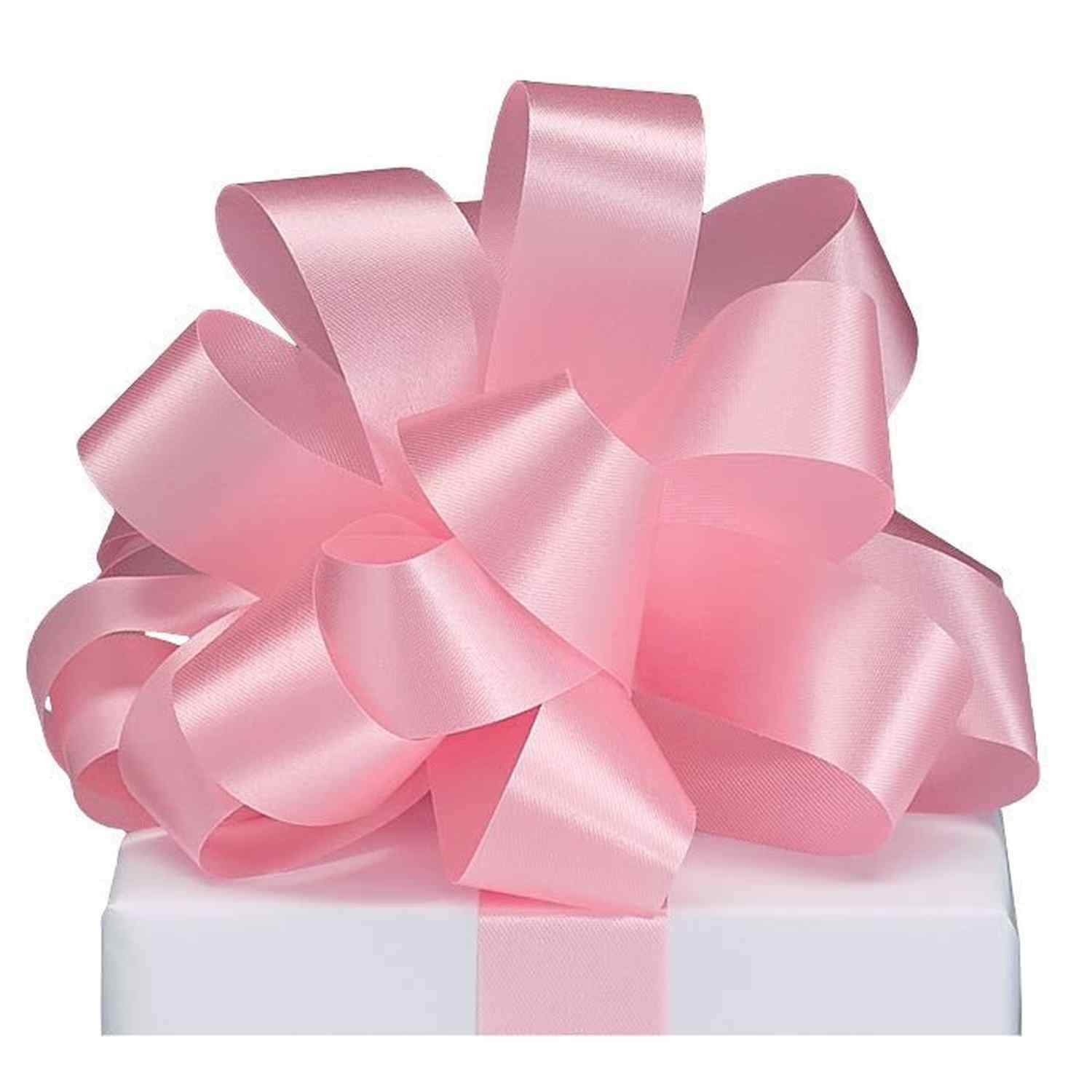 Shop For 9 Satin Acetate Ribbon Non Wired: Pink (100 Yards)