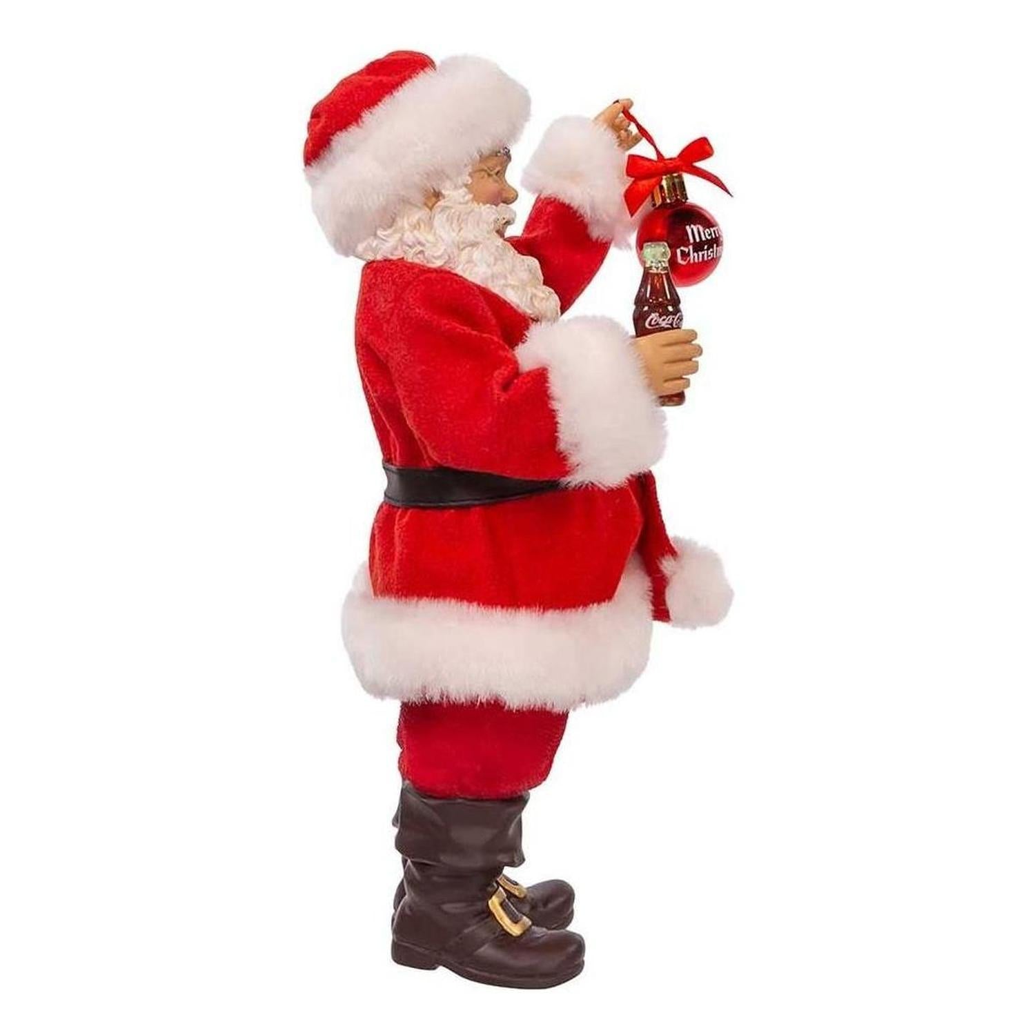9.5" Coca-Cola® Santa Holding Ornament