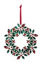 Shop For 9.5" Jeweled Holly Wreath Ornament: Red/Green