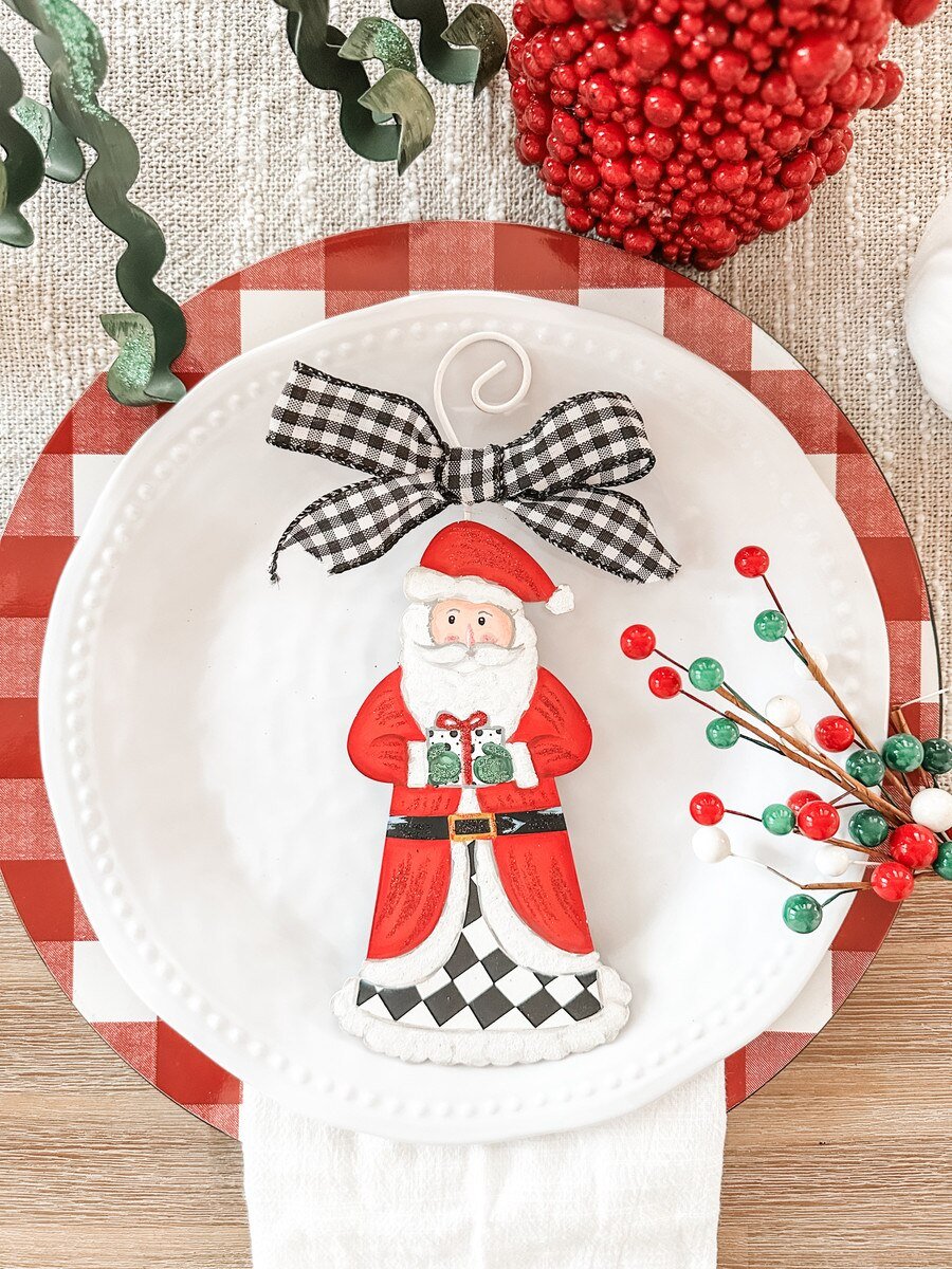 Shop For 9in Metal Elegant Santa Ornament