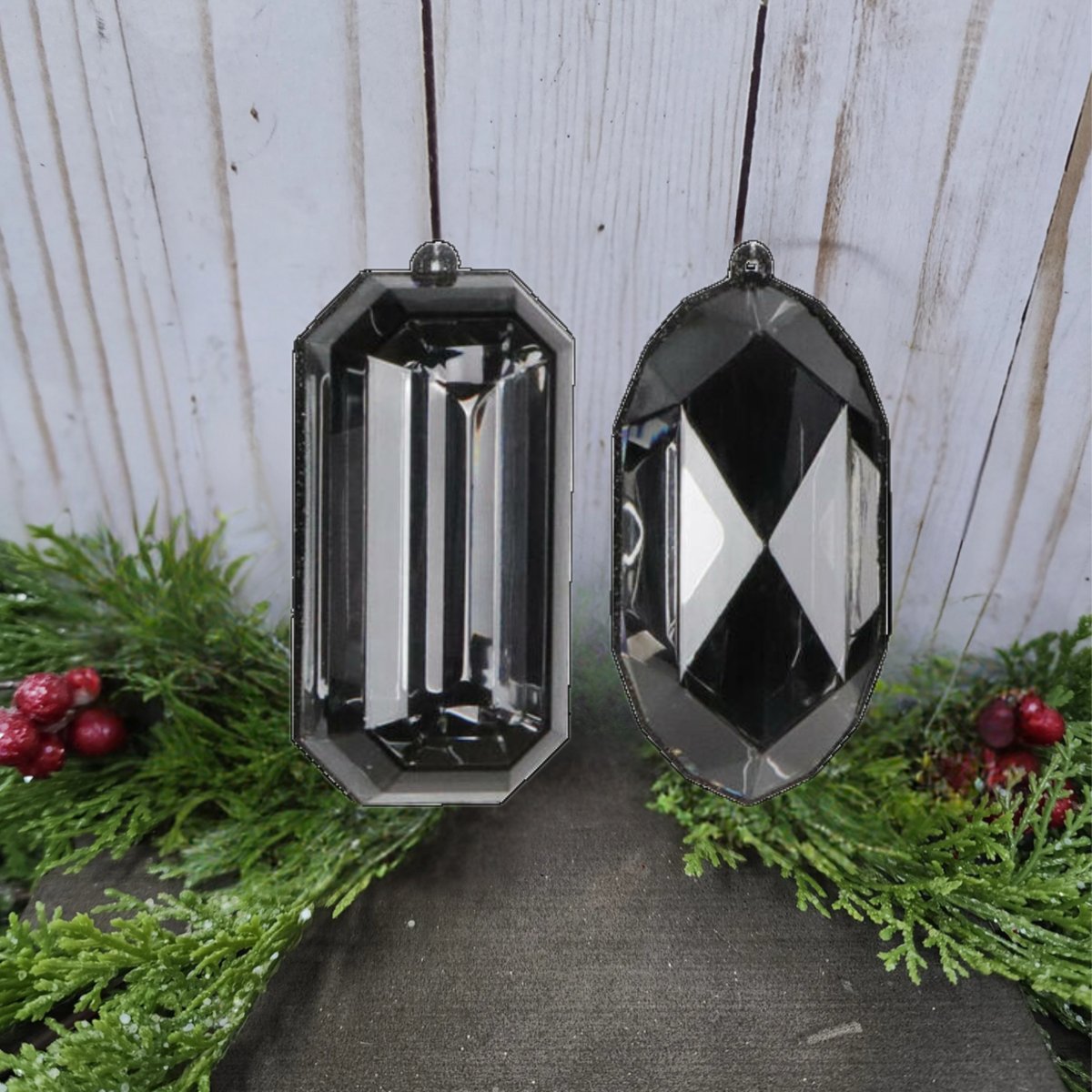 Shop For Acrylic Jewel Assortment Ornament: Black (Set 4) at Michelle's aDOORable Creations