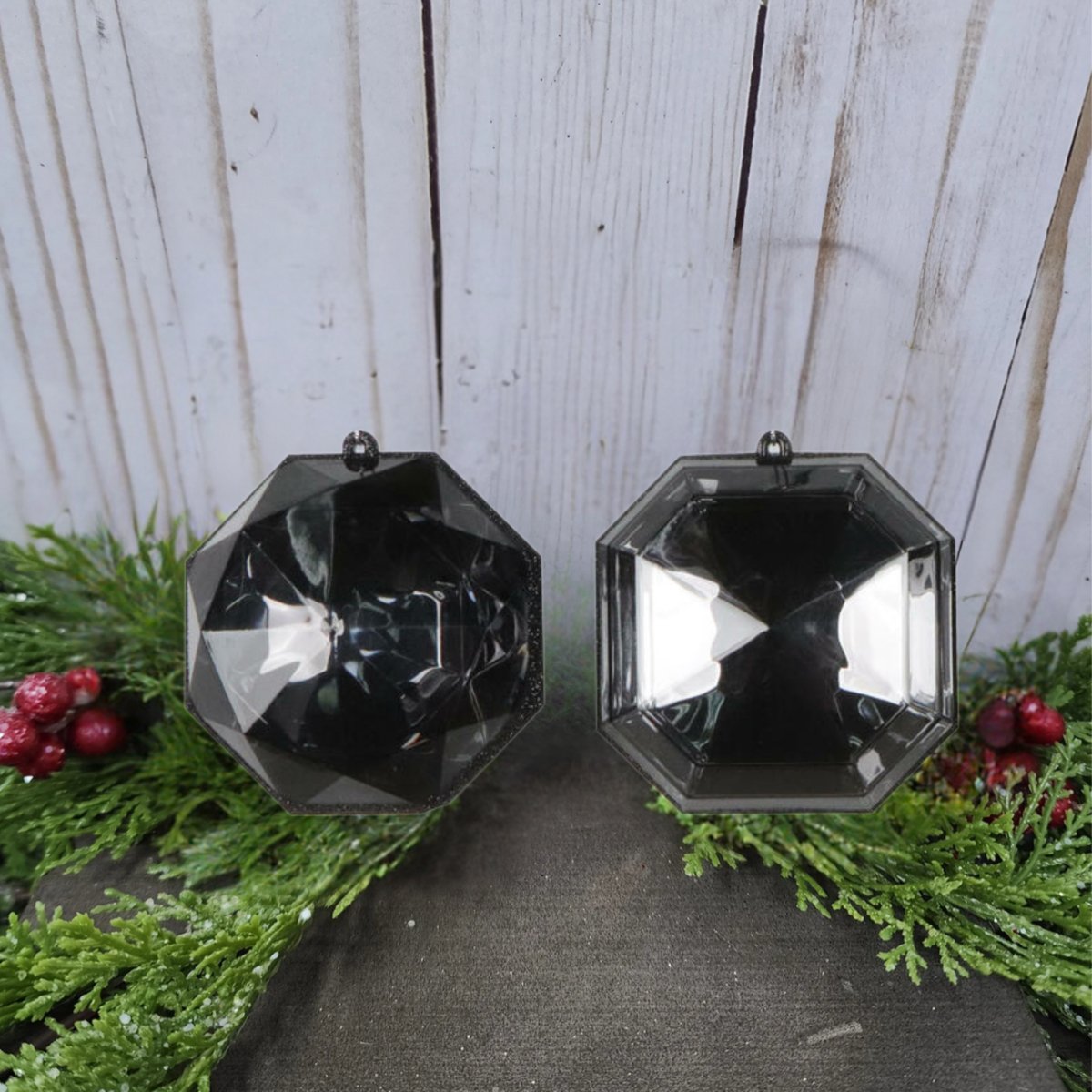 Shop For Acrylic Jewel Assortment Ornament: Black (Set 4) at Michelle's aDOORable Creations