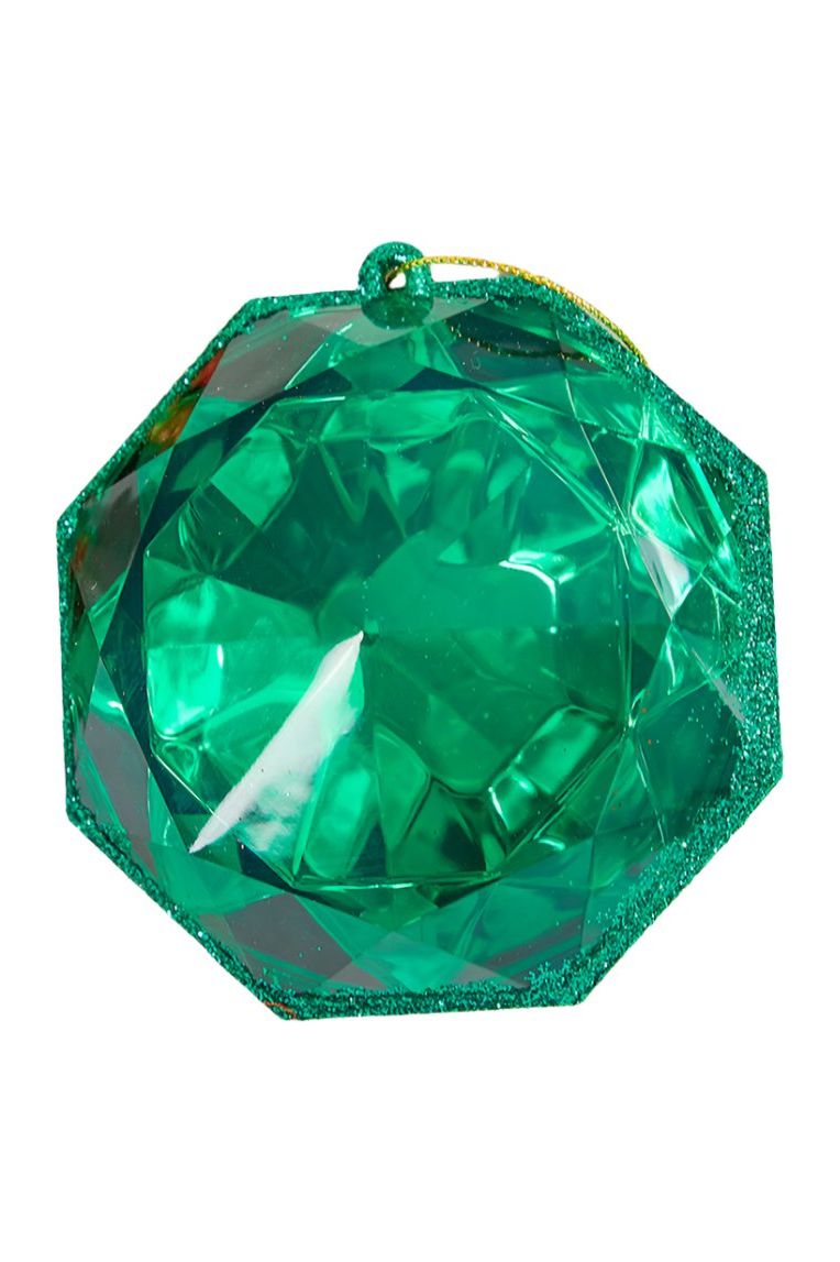 Shop For Acrylic Jewel Assortment Ornament: Emerald (Set 4) at Michelle's aDOORable Creations