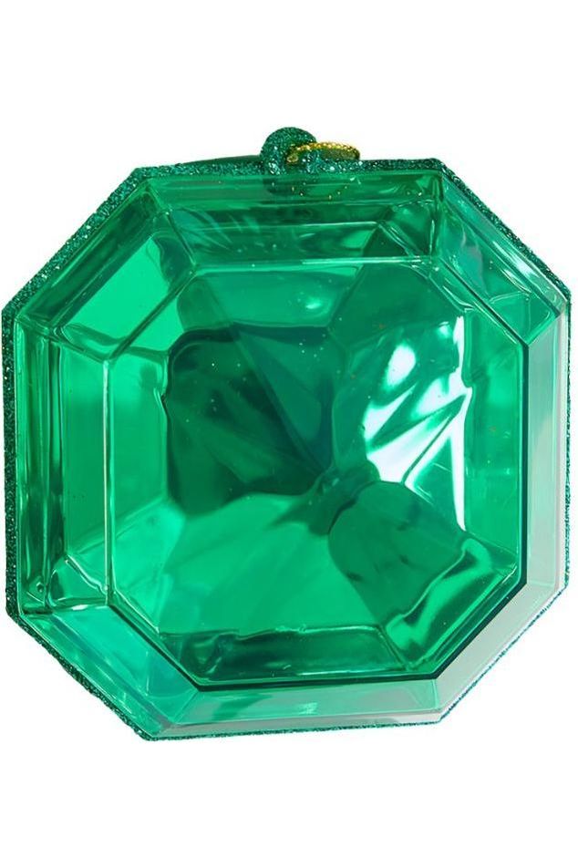 Shop For Acrylic Jewel Assortment Ornament: Emerald (Set 4) at Michelle's aDOORable Creations