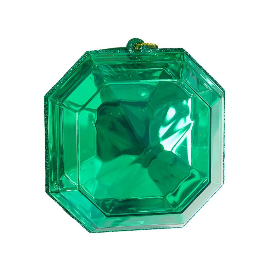 Shop For Acrylic Jewel Assortment Ornament: Emerald (Set 4) at Michelle's aDOORable Creations