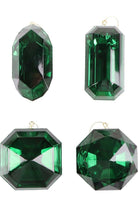 Shop For Acrylic Jewel Assortment Ornament: Emerald (Set 4) at Michelle's aDOORable Creations