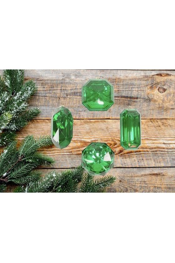 Shop For Acrylic Jewel Assortment Ornament: Lime Green (Set 4) at Michelle's aDOORable Creations