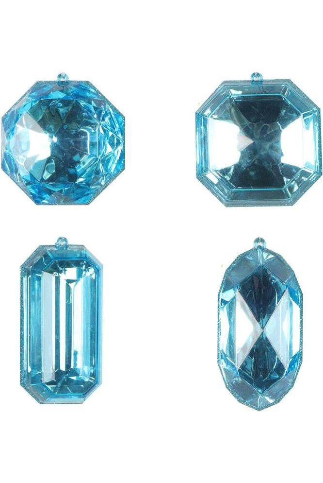 Shop For Acrylic Jewel Assortment Ornament: Turquoise (Set 4) MT233212