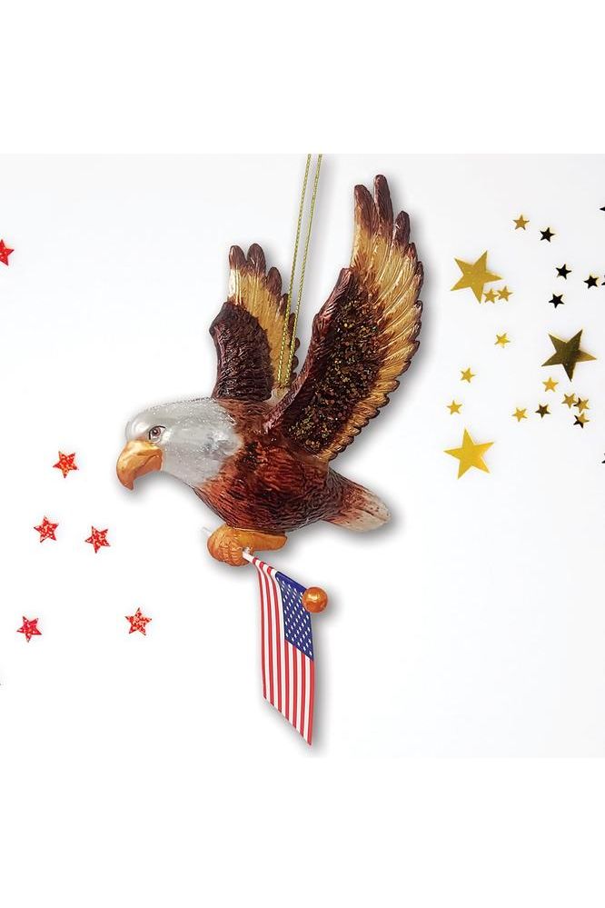 Shop For American Bald Eagle Patriotic Glass Ornament