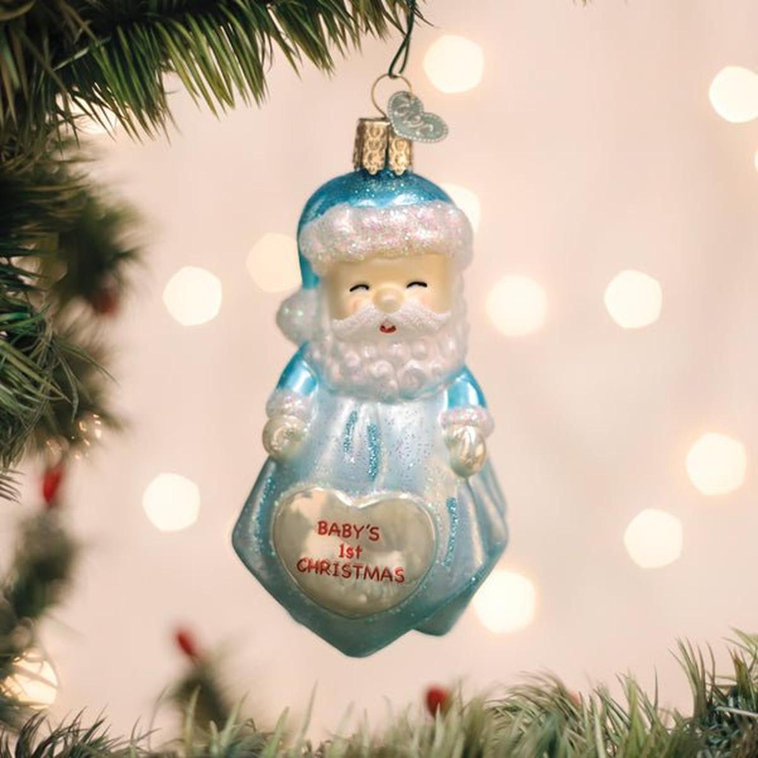 Baby Boys 1st Santa Lovey Ornament