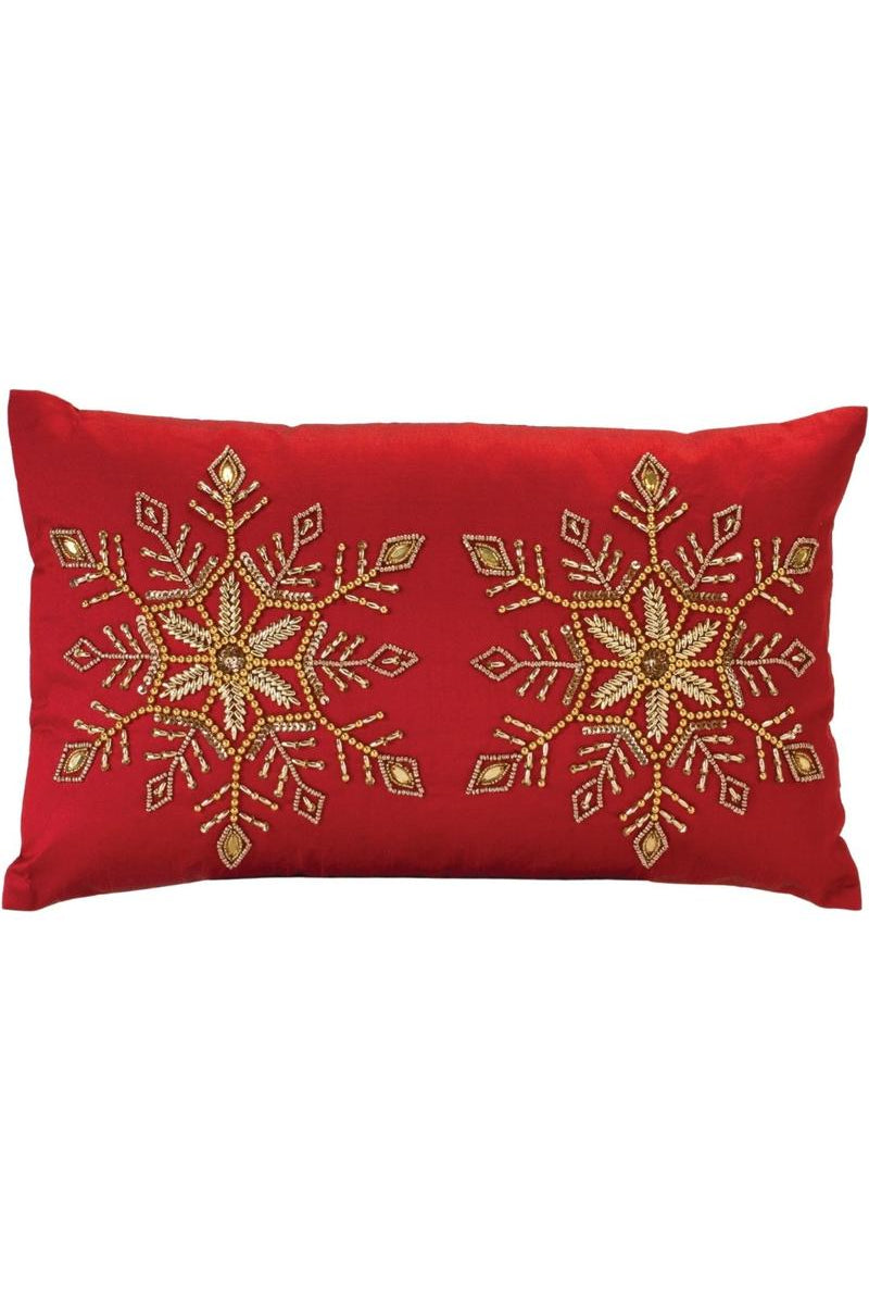 Shop For Beaded Snowflake Holiday Pillow 86761DS